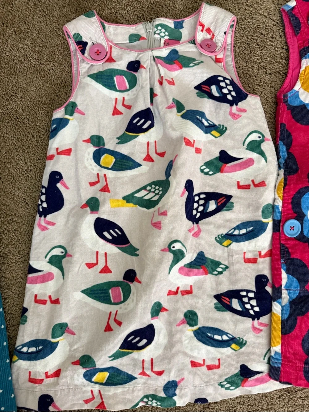 Mini Boden Teal Polka Dot Sleeveless Nightgown with Squirrel Applique pinnies!